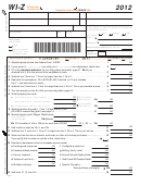 Form Wi-z - Wisconsin Income Tax - 2012