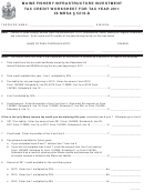 Maine Fishery Infrastructure Investment Tax Credit Worksheet - 2011