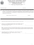 Maine Capital Investment Credit Worksheet - 2011