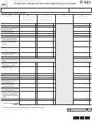 Fillable Form It-501 - Temporary Deferral Nonrefundable Payout Credit - 2011 Printable pdf
