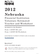 Form 1120nf-es - Nebraska Financial Institution Voluntary Estimated Tax Payment Voucher - 2012