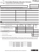 Fillable Form It-203-A - Nonresident Business Allocation Schedule Printable pdf