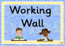 Working Wall Poster Template