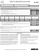 Fillable Form It-253 - Claim For Alternative Fuels Credit - 2011 Printable pdf