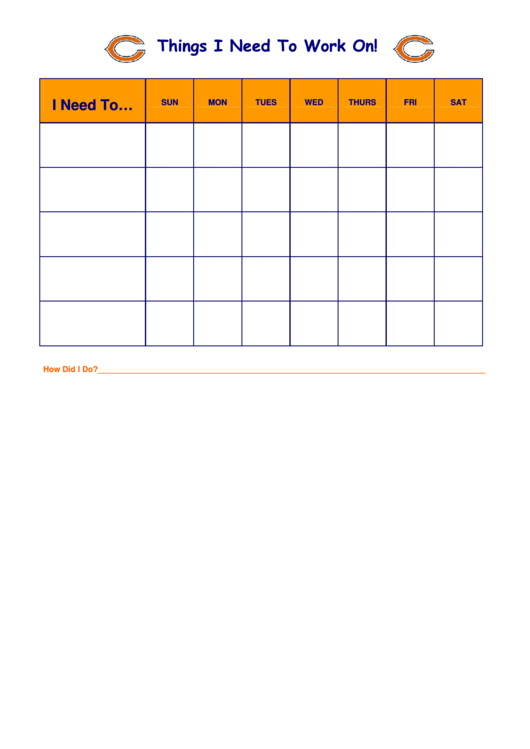 Weekly Behavior Chart Printable pdf