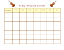 Today I Practiced My Cello Behavior Chart