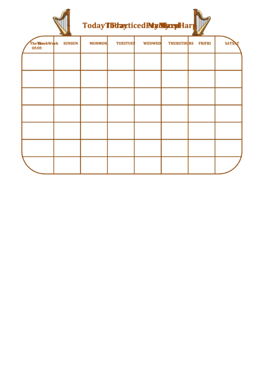 Today I Practiced My Harp Behavior Chart Printable pdf