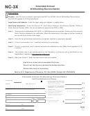 Form Nc-3x - Amended Annual Withholding Reconciliation - North Carolina Department Of Revenue