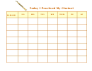 Today I Practiced My Clarinet Behavior Chart
