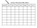 Today I Practiced My Oboe Behavior Chart