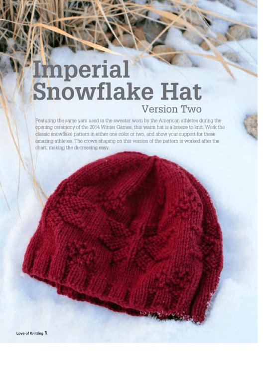 Imperial Snowflake Hat - Version Two