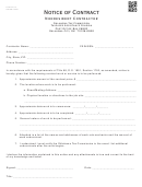 Form Bt-175 - Notice Of Contract - Nonresident Contractor