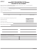 Fillable Form M-106 - Request For Refund Of Unused Cigarette Tax Stamps Printable pdf
