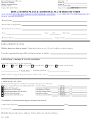Form D-5 - Replacement Plate & Additional Plate Request Form