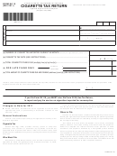 Fillable Form M-110 - Cigarette Tax Return Printable pdf