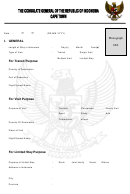Fillable Indonesia Visa Application Form printable pdf download
