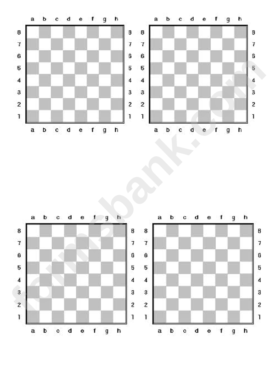 Chess Board Template printable pdf download