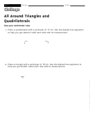 All Around Triangles And Quadrilaterals - Geometry Worksheet With Answers