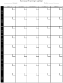 Semester Planning Calendar Template