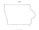 Iowa Map Template