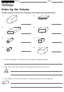 Order Up The Volume - Geometry Worksheet With Answers