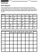 Doll Repairs - Math Worksheet With Answers