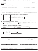 Form 1128 - Application To Adopt, Change, Or Retain A Tax Year