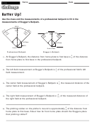 Batter Up! - Measurement Worksheet With Answers Printable pdf