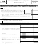 Fillable Form 2220 - Underpayment Of Estimated Tax By Corporations - 2012 Printable pdf