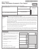 Form 529 - Small Business Guaranty Fee Credit - 2011