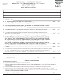 Form Hw-7 - Exemption From Withholding On Nonresident Employee's Wages - 2012