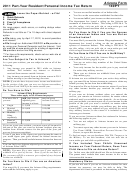 Instructions For Arizona Form 140py - Part-year Resident Personal Income Tax Return - 2011