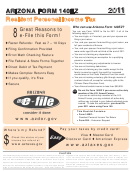 Arizona Form 140ez - Resident Personal Income Tax Return (ez Form) - 2011