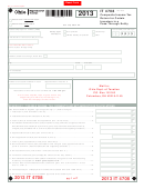 Form It 4708 - Composite Income Tax Return For Certain Investors In A Pass-through Entity - 2013