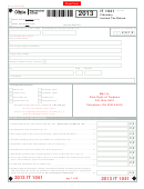 Form It 1041 - Fiduciary Income Tax Return - 2013