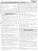 Instructions For Arizona Form 120x - Arizona Amended Corporation Income Tax Return - 2011