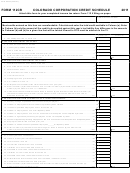 Form 112cr - Colorado Corporation Credit Schedule - 2011