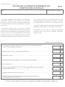 Form Dr 104amt - Colorado Alternative Minimum Tax Computation Schedule - 2011