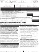 Schedule D (form 540nr) - California Capital Gain Or Loss Adjustment - 2011