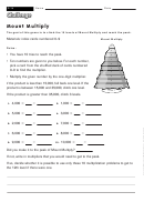 Mount Multiply - Multiplication Worksheet