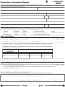 California Form 3500a - Submission Of Exemption Request