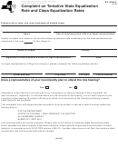 Fillable Form Rp-6085v - Complaint On Tentative State Equalization Rate And Class Equalization Rates Printable pdf