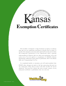 Form Pub Ks-1520 - Kansas Exemption Certificates