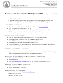Form 70-020 - Brand Specific Report For The Third Quarter 2012