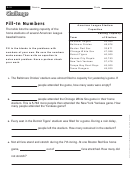 Fill-in Numbers - Math Worksheet