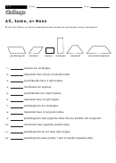 All, Some, Or None - Geometry Worksheet With A Nswers