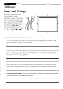 Lines And Strings - Geometry Worksheet With Answers