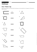 Pair Them Up - Geometry Worksheet With Answers