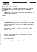 Surveys And Samples - Math Worksheet