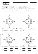 Triangle Products And Square Sums - Geometry Worksheet With Answers